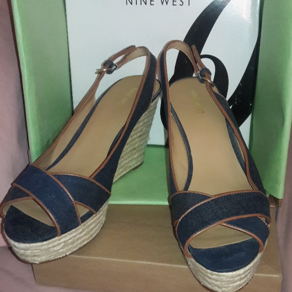 Nine West high wedge